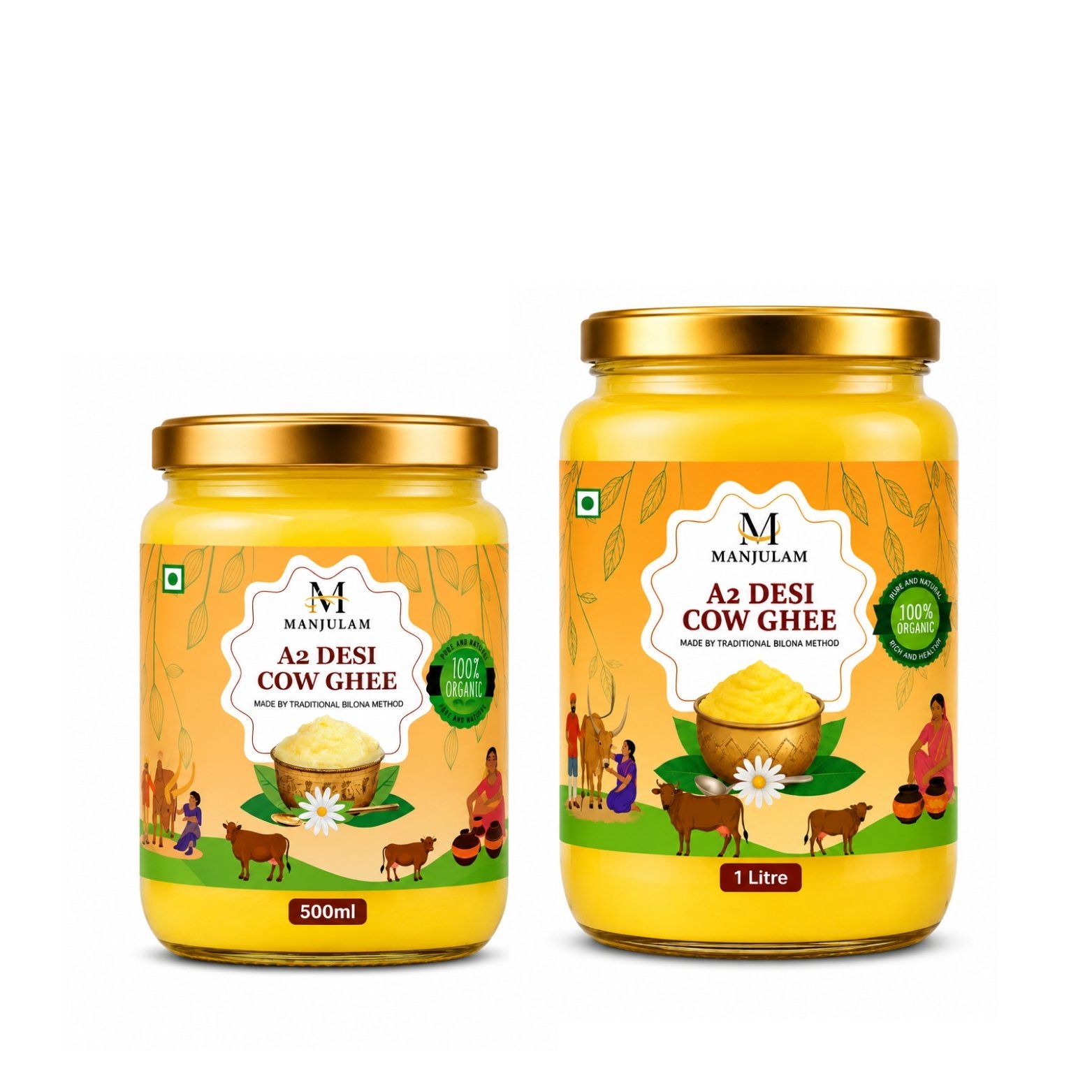 1 Litre Ghee + 500 ML Ghee